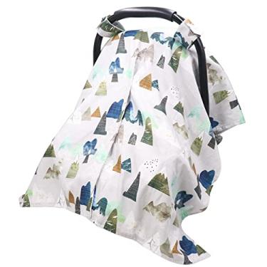 Imagem de TANOFAR Capa de assento de carro para bebê, meninos e meninas, abertura Peekaboo, capa de assento de carro infantil para o inverno, quente e aconchegante, montanha de aventura