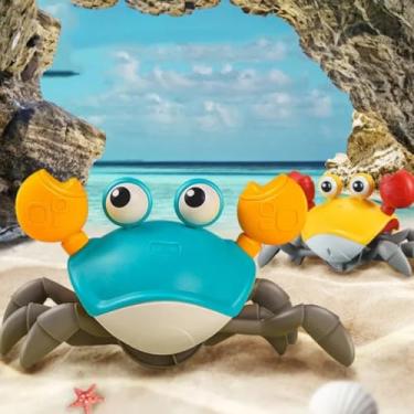 Imagem de Caranguejo Fujão - Brinquedo Interativo Pega Caranguejo Infantil p/Bebê e Criânças com Sensor de Obstáculo, Música Educativa e Estimula o Desenvolvimento - Movido a Pilhas em Cores Sortidas - Premium