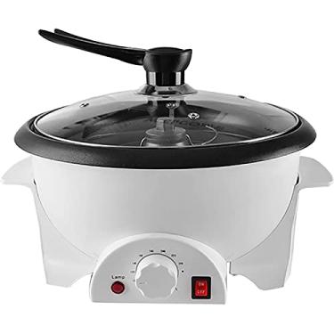 Imagem de Torradeira de café doméstica de 1200 W máquina elétrica para torrar grãos de café secador de frutas secas com rotação de aço inoxidável adequado para assar amendoim e nozes