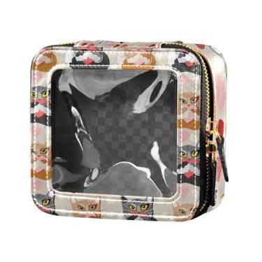 Imagem de Fitrendlovey Bolsa organizadora de maquiagem com grande claraboia e zíper estojo cosmético portátil para cuidados com a pele e itens essenciais de viagem, T18, one size