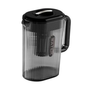 Imagem de Ｂｅｓｇａ Water Pitcher Fruit Infuser Pitcher Beverage Incorra jarro de água com filtro retrátil para jantar de cozinha ao ar livre, Preto