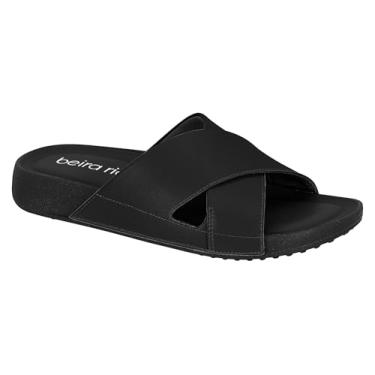 Imagem de Sandália Chinelo Feminino Beira Rio Slide Tiras Ultra Conforto (Preto, BR, Adulto, Numérico, 34)