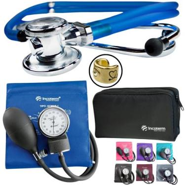 Imagem de Kit Aparelho Pressao Esfigmo Aneroide Estetoscopio Rappaport - Love Sa