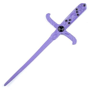 Imagem de Athame Metal Lilás 19 cm Pedras Negras - Lua Mística - 100% Original -