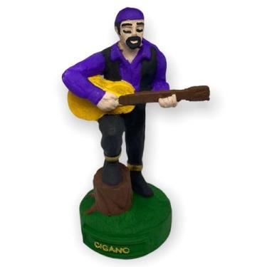 Imagem de Escultura Cigano Roxo 11 cm em Resina - Lua Mística - 100% Original - 