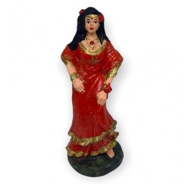 Imagem de Escultura Cigana Vermelha 15 cm em  Resina - Lua Mística - 100% Origin