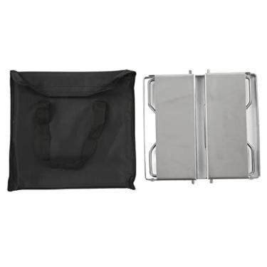 Imagem de Mini churrasqueira grade de aço inoxidável Grelha de camping dobrável com tela de Altura ajustável portátil para camping de jardim ao ar livre grau 04 Aço inoxidável 44.1lb