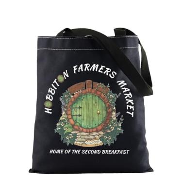 Imagem de FOTAP Sacola inspirada em anel L anel L presente literatura presente anel L presente fã filme presente segunda bolsa de mão clube de café da manhã, Branco