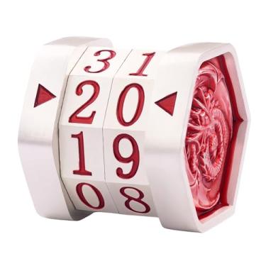 Imagem de Metal MTG Life Counter Wheel Health Tracker Life Counter MTG Foundations Metal Dragon Life Counter Dial Game Gifts for MTGs TTRPGs Compatible Table top Cards and Board Games(Pearl Silver_Red)