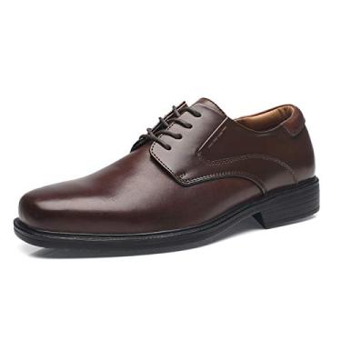 Imagem de La Milano Sapato Oxford masculino clássico moderno redondo, W-3-marrom, 8 X-Wide