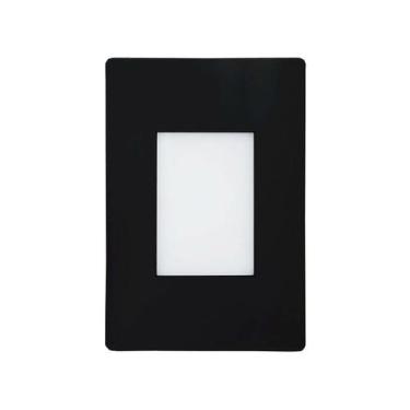Imagem de Balizador Luminária P/ Parede Escada Embutir Caixa 4X2 Preto - Megalux
