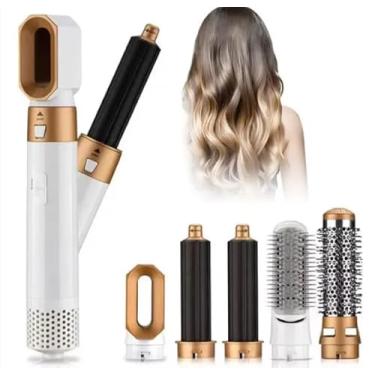 Imagem de SECADOR MODELADOR 5 em 1 pente de ar quente secador de cabelo alisamento escova modelador de cabelo multifuncional ferramenta de estilo de cabelo para estilo de cabelo fácil e rápido 110V 220V