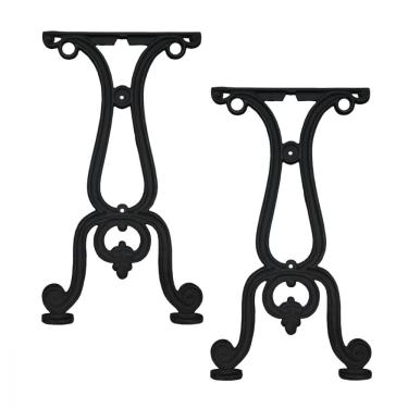 Imagem de Par De Pé De Mesa Base Paris Em Ferro Fundido 69X37Cm