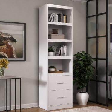 Imagem de Estante Para Livros 2 Gavetas 4 Prateleiras 8304 Foscarini Branco