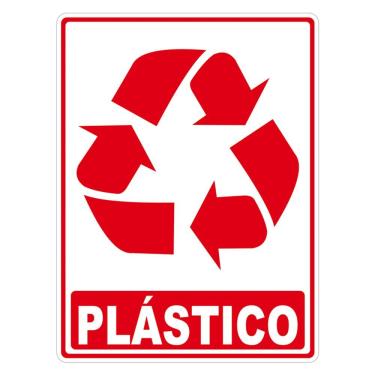 Imagem de Adesivo Lixo Reciclavel Plástico 20cm X 15cm Nome Do Desenho Plástico