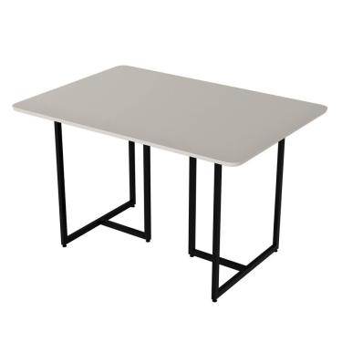 Imagem de Mesa Para Sala De Jantar 118x80 Cm Belle Preto-off White