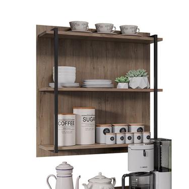 Imagem de Prateleira Industrial Tripla Cozinha Suspenso De Parede Emi 70,5cm Freij M12 - D'rossi