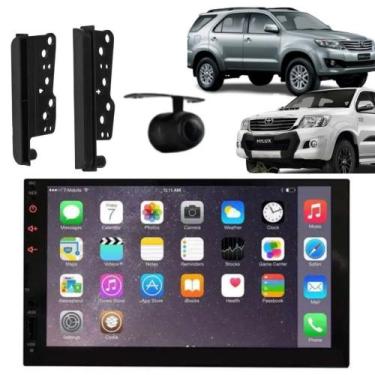 Imagem de Central Multimídia 2 Din Mp5 Toyota Hilux SW4 Câmera Moldura Tela - Fi