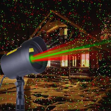 Imagem de fisca Projetor De Natal A Laser Fisca, Luzes Externas, À Prova D'Água, Decoração Estrelas Vermelhas E Verdes Para Festas Aniversário Em Ambientes Internos