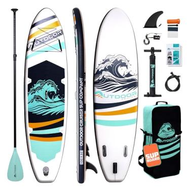 Imagem de OutdoorCruiser Prancha De Stand Up Paddle Inflável Outdoor Crusier, Ultraportátil E Leve, Design Amplo, Estável Antiderrapante, Acessórios Completos Para Sup, Material Drop-Stitch - Aqua