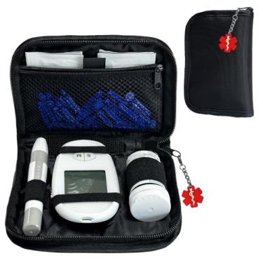 Imagem de TINNALART Estojo Para Monitor De Glicose, Bolsa Armazenamento Medidor Glicose Viagem, Transporte Glicosímetro (Somente Estojo)
