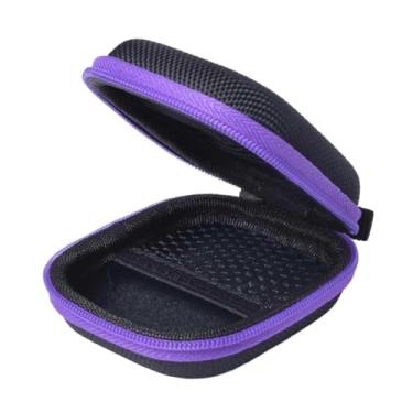 Imagem de Kokiya Estojo portátil para transporte de óleos essenciais, rígido, comporta 6 frascos, rolos de 5 ml, organizador de viagem resistente à poeira, bolsa de, Roxo