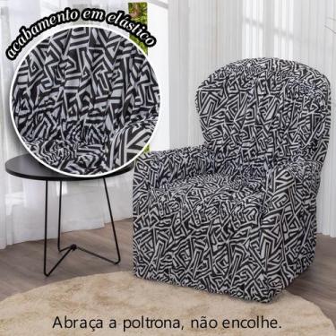 Imagem de Capa de Poltrona do Papai 1 lugar Malha Gel Elasticada Estampada - Len