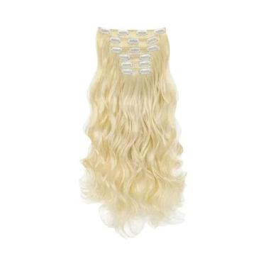 Imagem de Loira Preta 24 Polegadas Longas Extensões De Cabelo Sintético Reto 16 