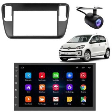 Imagem de Central Multimidia Android Auto Up Moldura + Câm Preto - First Option/