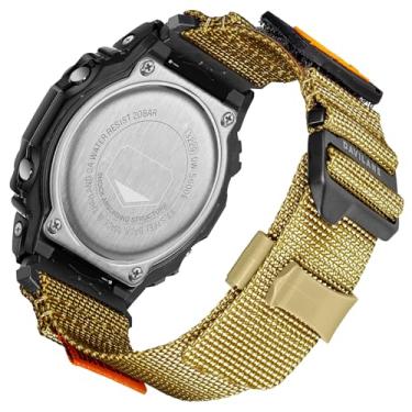 Imagem de Pulseira de substituição de 16 mm para Casio G Shock GD-100/110/120/350, GA-100/110/120/150/200/300/400/700/800/2100/2110 G-Hook & Badge Decor Design de Nylon Casio Watch Bracelet