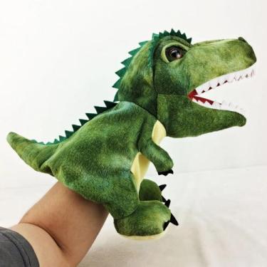 Imagem de Fantoche De Mão De Dinossauro Brinquedos De Pelúcia Triceratops Tirano