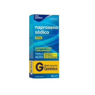 Imagem de Naproxeno 550mg 10 Comprimidos Revestidos Genérico Neo Química NEO QUÍMICA