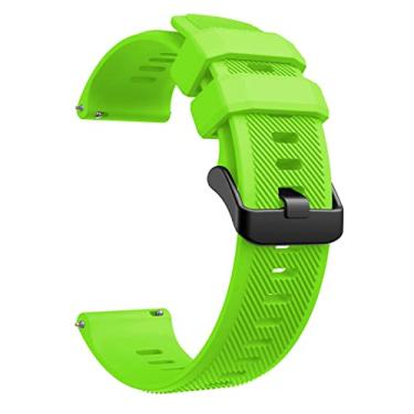 Imagem de Pulseiras de relógio Casio MDV-106-1AV/MTP-VD01, pulseiras de substituição de silicone macio de 22 mm para Casio série MDV106 (verde-claro)