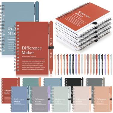 Imagem de Resurhang Diferenças presentes para agradecimento de funcionários A6 para fazer listas blocos de notas agenda semanal diário canetas esferográficas presentes de assistente social para mulheres