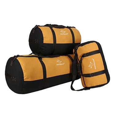Imagem de Bolsa de lona de lona Filios de trabalho pesado extragrande da WHITEDUCK, bolsa esportiva de lona para todos os fins, bolsa esportiva para uso ao ar livre com zíper de comprimento total para ambientes externos, viagens, armazenamento, Black & Brown, Medium 30” x 18”