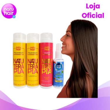 Imagem de Kit 2 Progressivas sem formol + Shampoo Anti-Resíduos Natuterapia + Br