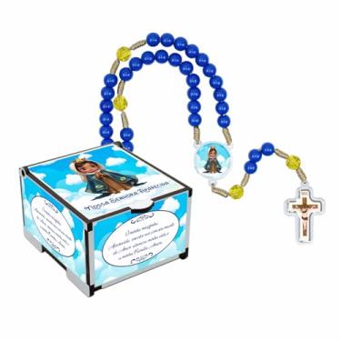 Imagem de Conjunto Religioso Kit Terço e Caixa Luxo ✝️ Presente Devocional para Batismo, Crisma, Comunhão, Datas Especiais Momentos de Fé e Oração – Feito no Brasil  (Infantil - Nossa Senhora Aparecida)