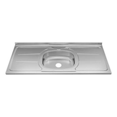 Imagem de Pia Inox Ghel Plus 1800x560x110mm Cuba Central N2 Escorredor Concretad
