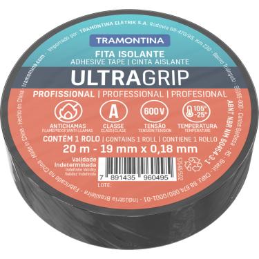 Imagem de Fita Isolante Classe A 0,18x19 mm Preta 20 metros Tramontina