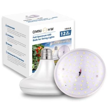 Imagem de OMNI HW Lâmpada Led De Espectro Completo Para Cultivo 12 W, Ideal Plantas Interior E Exterior, Vegetais, Flores, Mudas Hidroponia. Base E27, À Prova D'Água Ip64, 120° Alta Eficiência Ampla Área Ilum