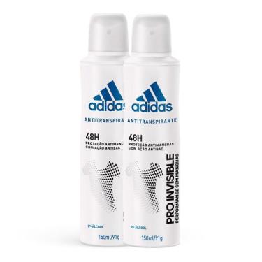 Imagem de Kit 2 Desodorante Adidas PRO Invisible Aerosol Antitranspirante Femini