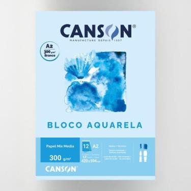 Imagem de Bloco Aquarela Linha Técnica 300g A2 12 Folhas Canson