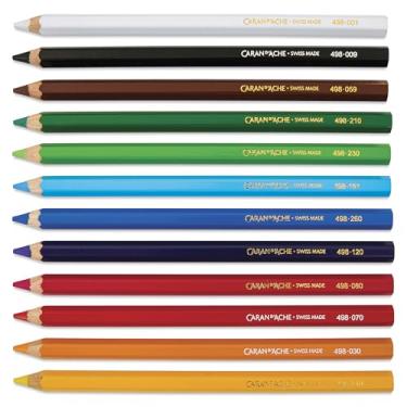 Imagem de Caran d'Ache Lápis de cor Maxi Aquarelle da Swisscolor, cores sortidas, conjunto de 12