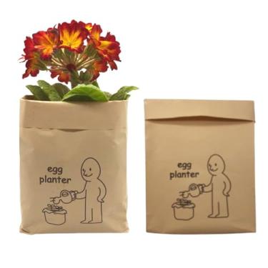 Imagem de tamakara Vaso de plantas recicladas para jardim, pátio, escritório, feito de casca de ovo