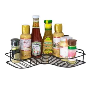 Imagem de Kit 2 Prateleiras Suporte Com Alto Adesivos Para Parede Banheiro Cozinha Lavanderia Shampoo Sabonete(1 PEÇA CANTO)