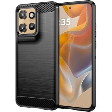 Imagem de Capa Para Motorola Edge 50 Neo 5G E Edge S50 5G (Tela 6.4) Carbon Fiber Leve Fina Maleável - Preto