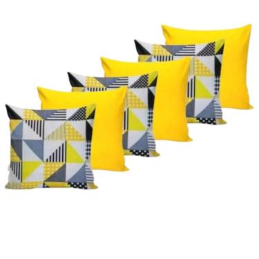 Imagem de ALMOFADAS CHEIAS COM ENCHIMENTOS PARA QUARTO SALA OU SOFÁ (GEO JAVA AMARELOcAMARELO)