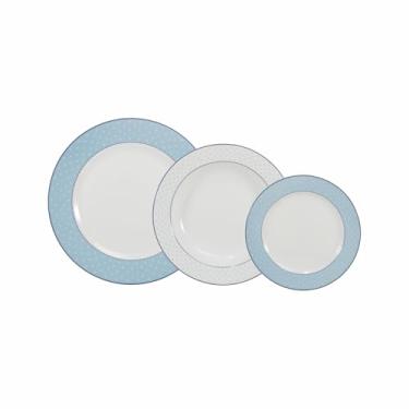 Imagem de Serviço de Baixela 12 Peças em Porcelana, Modelo Brasília, Redondo, Decoração Maitê, Porcelana Schmidt