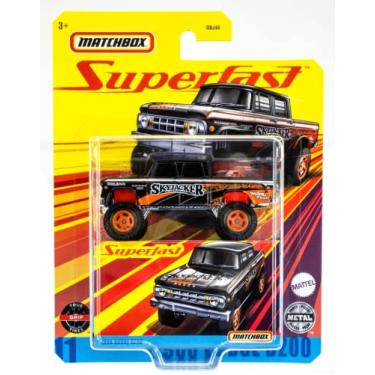 Imagem de Matchbox Superfast 1968 Dodge D200 (Black/Orange) 1:64 Scale