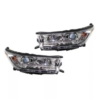 Imagem de Lâmpada de neblina esquerda direita LED luz diurna frontal LED conjunto de farol lâmpada ampla compatível com Highlander 2017-2019 81150-0E330 (direita)